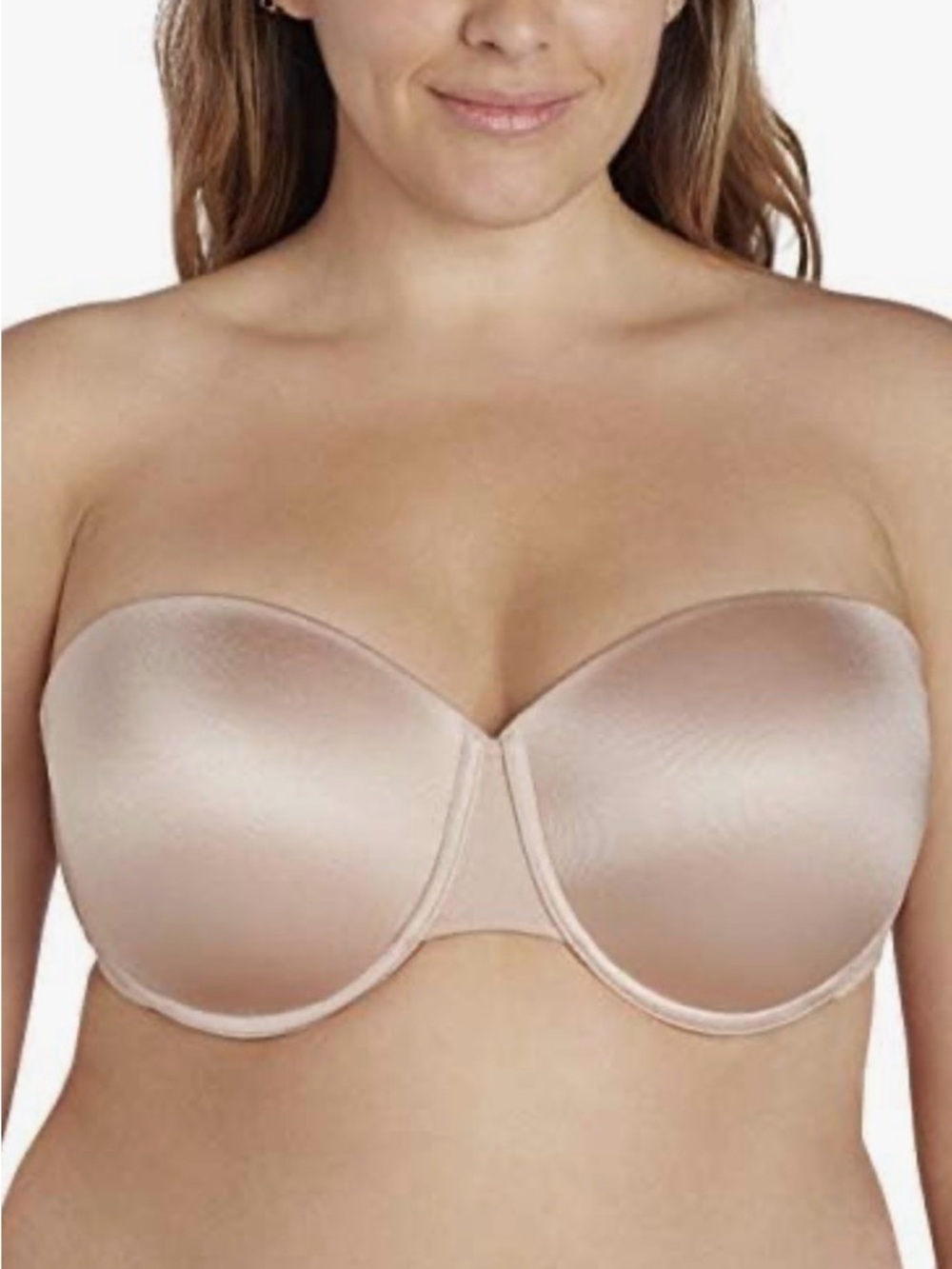 Dreamfit Strapless Sheer Taupe (Nude) R7831X Convertible Full Coverage Bra 42D